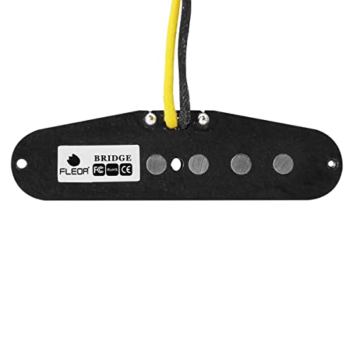 Fleor Single Coil Pickup Alnico 5 Strat Pickups Bridge Guitar Pickups Staggered For Strat Squier Electric Guitar, White #TOP2