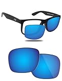 Fiskr Lentes polarizados de repuesto compatibles con lentes de sol RayBan Justin RB4165 de 54 mm, resistentes a los impactos y ajuste perfecto, color azul hielo