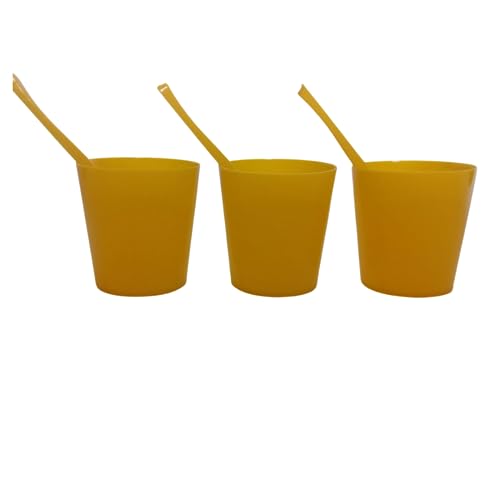 Kit 30 Copinhos Para Doces Brigadeiro 25 ml + 30 Mini Colheres - Festa (AMARELO SÓLIDO)