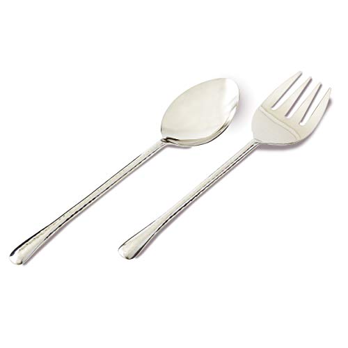Elegance Stainless Steel Salad Server Set, 10.5 inch, Silver