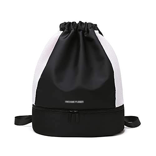 Sac de sport étanche femme pour la piscine et le fitness compartiment chaussures noir