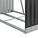 vidaXL Galvanised Steel Log Holder Rack - 80x45x190cm Anthracite Firewood Storage for Outdoor, Fireplace, Burner