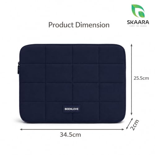 Image of 13.6 Inch Laptop Sleeve for Men & Women | Water-Resistant Padded Laptop Cover Case | Compatible with MacBook, Dell, HP, Lenovo, Asus & More | Lightweight Protective Notebook Sleeve (Royal Navy)