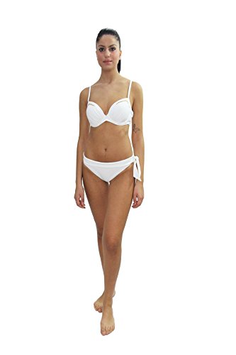 Bikini bonnet 44C avec bonnets doublés et bas à nœuds pour femme