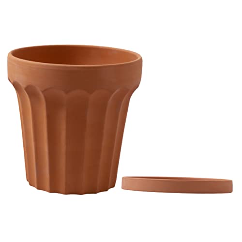 Milisten Macetas Al Aire Libre Maceteros Macetas De Terracota Grande para Plantas De Interior Decoración En Conserva Olla De Barro Macetas para Plantas Maceta De Barro Cerámica Light Brown
