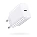 JSAUX Cargador USB C 20W, Carga Rápida Power Delivery 3.0 Tipo C Cargador Adaptador Compatible con iPhone 13/13 Mini/13 Pro/13 Pro MAX, iPhone 12/12 Mini/12 Pro/11, iPad, Samsung, Pixel -Blanco