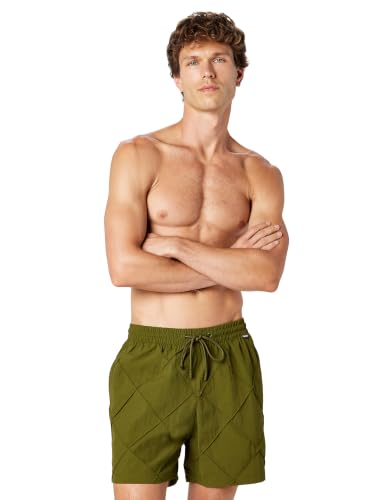 Image of DKNY Men's Lightweight Quick Dry Volley UPF 40+ Protection Swim Trunk