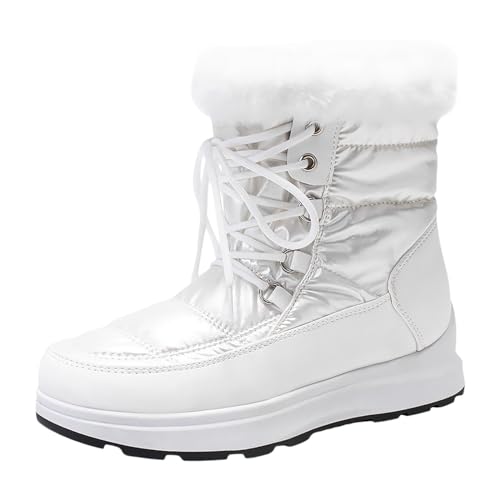 Stivali da Donna da Neve Scarponcini Neve con Calda Imbottiti Scarpe da Trekking Boots Donna Doposci Impermeabili Comode Scarponi Antiscivolo all'Aperto Morbidi Stivaletti Snow Inverno Resistente