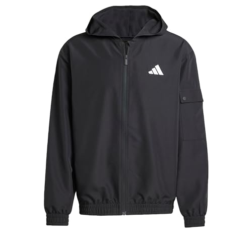 adidas Uomo SPORTSWEAR WOVEN CARGO TRACKSUIT, Black, XXL