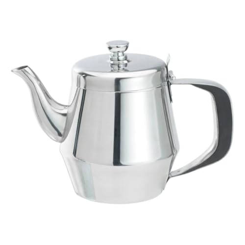 Soro Essentials- 20 oz Stainless Steel Gooseneck Teapot with Vented Lid Mirror Finish - Beverage Carafe Dispenser Tea Pot Coffee Server Coffee Carafe Table Serving Pot for Home Kitchen Restaurants