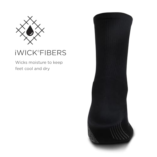 Image of Feetures Elite Light Cushion Mini Crew Sock - Sport Sock with Targeted Compression