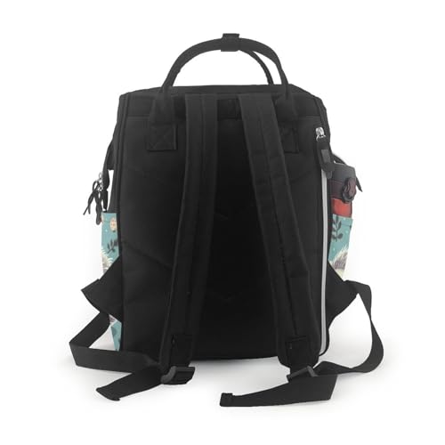 Sac à dos à langer grande capacité motif hérisson pour maman
