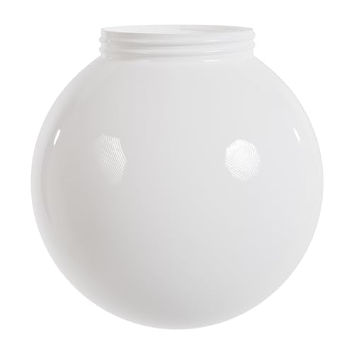 Image of KASTLITE White Plain 6 inch Acrylic Festival Globe, 3.25 inch Threaded Neck