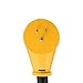 Camco RV Dogbone Electrical Adapter with Innovative 180 Degree Bend Design and PowerGrip Handle - 15 Amp Male to 50 Amp Female, 12
