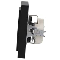 Busch-Jaeger future® linear Komplett-Set: 20 EUC-885 SCHUKO® Steckdosen-Einsatz + 1721-885K Abdeckrahmen 1-fach, Future Linear schwarz matt – Ansicht 3