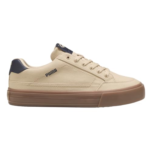PUMA Mens Court Classic Vulc Lace Up Sneakers Shoes Casual - Beige