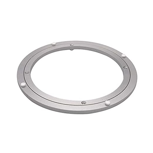 Amindz Rodamiento Giratorio Mesa Redonda,Placa Giratoria Redonda Mesa de Aluminio,Comedor Placa Giratoria Lisa,Cojinete Giratorio para Caleidoscopios(5 Pulgadas)