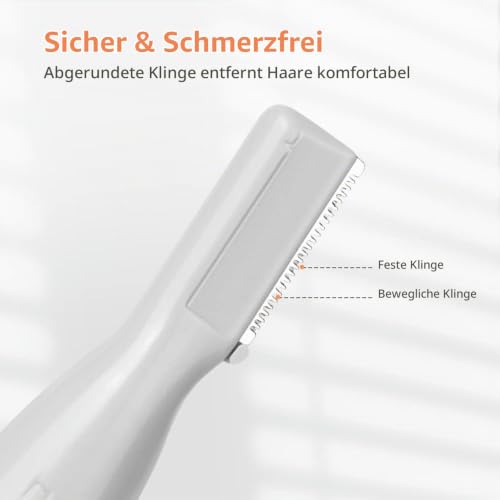 ACWOO Augenbrauentrimmer, Elektrischer Korrekturtrimmer für Körper und Gesicht...