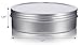 JUVITUS 8 oz Metal Steel Tin Flat Container with Tight Sealed Twist Screwtop Cover (8 pack) + Labels
