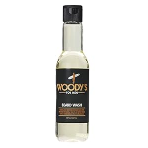 Woody’s Beard Wash for Men – Beard Wash and Conditioner, Cleanses Facial Hair & Skin, Aloe Vera & Chamomile Scent, 6.3 fl oz