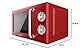 Cecotec Mechanische Mikrowelle Proclean 3010 Retro Red, 20L, 700W, 6 Stufen, Einstellen der Zeit 30 Min Timer, Auftaumodus, Vintage Design Rot, Edelstahl, Innenbeleuchtung, Retro-Design