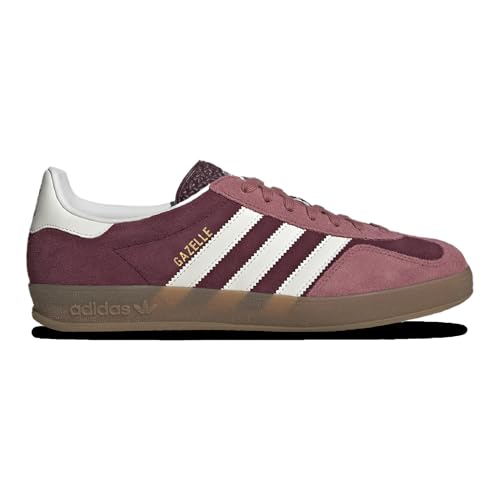 adidas Originals Gazelle Indoor Mens Sneaker (Maroon Crimson White, 10.5)