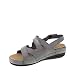 Riposella Giada 9509 en Nubuck gris, sandalias cómodas con plantilla extraíble con...