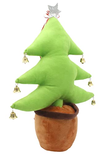 Image of Tickles Merry Christmas Santa Claus X-MAS Soft Stuffed Plush Tree for Kids Christmas Birthday Gift (Color: Green ; Size: 40 cm)