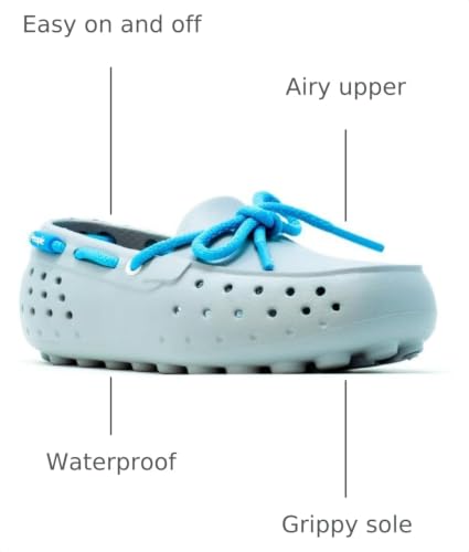 Image of People Footwear Senna Kids - Waterproof Slip-On Rubber Loafers, Lightweight Durable Boat Shoes for Boys & Girls, Non-Slip Water Shoes for Outdoors