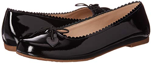 Elephantito Girls' Scalloped Ballerina Ballet Flat, Patent Black, 8.0 Medium Us Toddler #TOP6