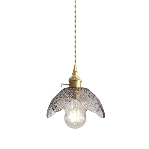 Luminaire en verre gris haut de gamme avec détails en laiton chic