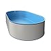 Produktbild mediPOOL Schwimmbecken-Set in Ovalform, (L x B x T) 8,00 m x 4,20 m x 1,50 m, Made in Europe, mit Edehlstahlleiter, Sandfilter, Skimmer