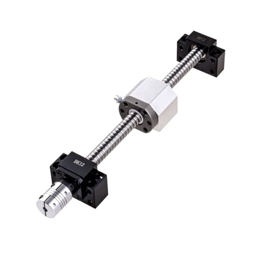 KPEITADVS ボールねじセットSFU1605-300mmには、DSG16Hボールねじナットハウジング、BK/BF12エンドポート、BR 6.35mm×10mmシャフトカプラが含まれています、CNCマシン用