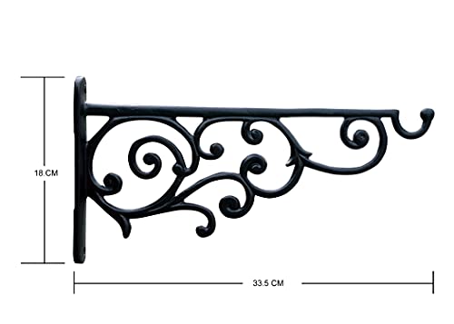 Image of Metal Wall Hook Hanging Plant Bracket | Decorative Straight Plant Hanger for Pots, Bird Feeders, Planters, Lanterns, Cotton, Wind Chimes Indoor |Outdoor (Pack of 1)
