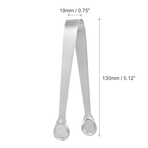 uxcell Serving Tongs, 3pcs 5 Inch, Stainless Steel Ice Tongs, Mini Sugar Tongs for Appetizers Charcuterie, Dessert, Tea Party - Image 2