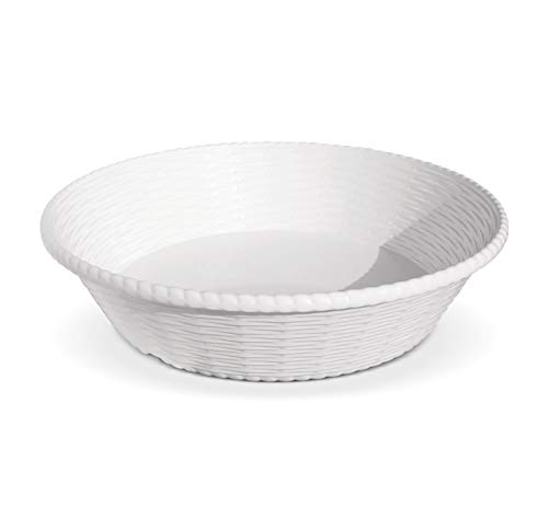 Milton Roti Melamine Basket, White (9.3")