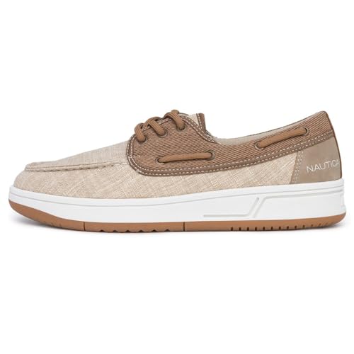 Image of Nautica Men's Casual Boat Shoes, Moc-Toe Loafers with Cushioned Insole, Deck Fashion Sneaker