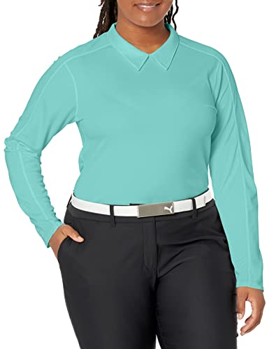 Puma Golf 2019 Women's Long Sleeve Polo, BLUE TURQUOISE, Large