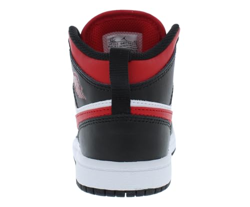 Nike Jordan Preschool Jordan 1 Mid PS 640734 079 - Size 12C Black/Fire Red-white4