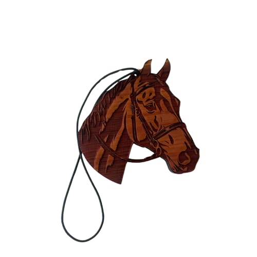 Freedom Hanger - American Mustang Car Air Freshener - All Natural Wood Air Freshener - Car Odor Eliminator - Made in USA Chemical Free