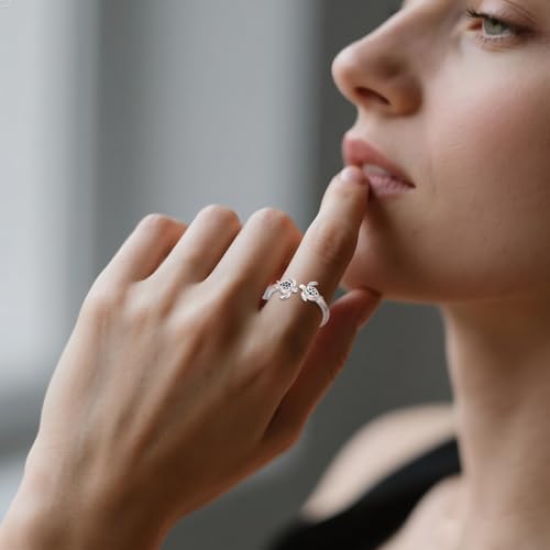 Bague tortue en argent ouvert coquille ormeau bijou tendance