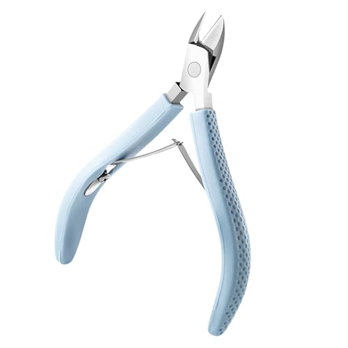 Ergonomic Cuticle Nipper With Rubber Handle Trimmer Professional Manicure Tool For Nails Care Full Jaw Cutter