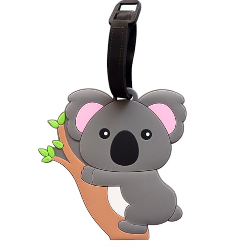 Kit Tag de Bagagem Etiquetas de Mala Identificador Viagem Mochila Plástico Silicone Transporte(Coala,1)
