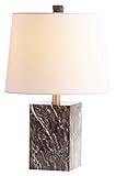 SAFAVIEH Lighting Collection Brett Brown Faux Marble 20-inch Bedroom Living Room Home Office Desk Nightstand Table Lamp (LED Bulb Included)