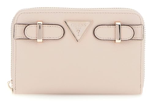 GUESS Eco Ali Zip Around Wallet Almond : portefeuille de luxe éco-conçu aux finitions soignées