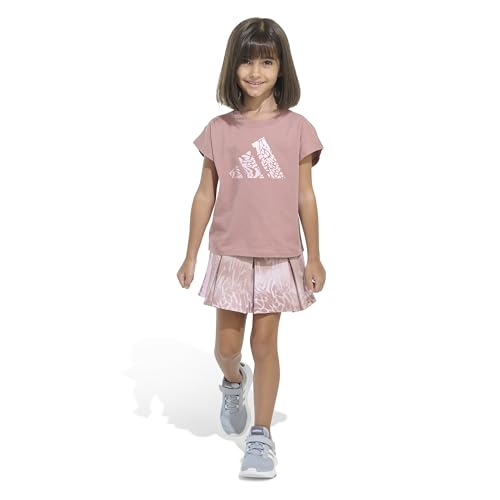 Image of adidas Girls' Sleeveless Box Top and Aop French Terry Skort Set