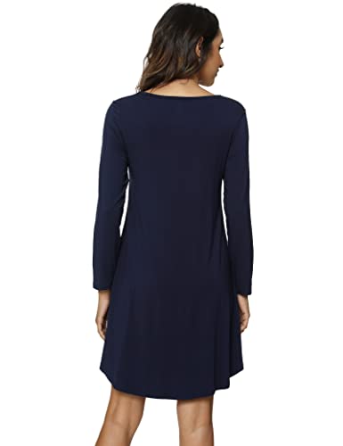 Image of GYS Womens Bamboo Viscose Nightgown Super Soft Lightweight Night Shirts for Sleeping