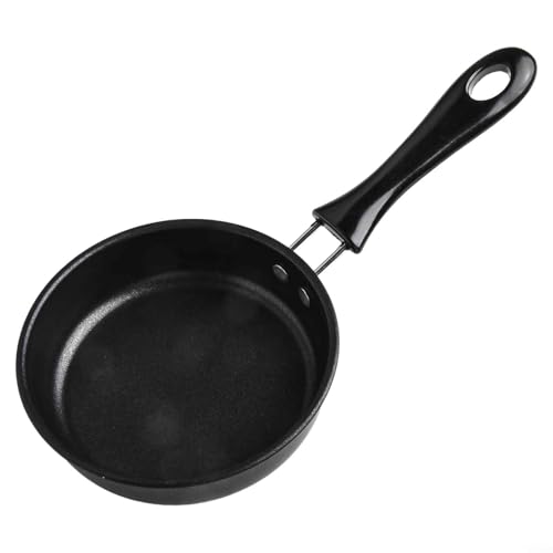 Sartén antiadherente para huevos, panqueques y tortillas diseñada con parte inferior aislada al calor, compatible con varios tipos de estufas (12 cm)