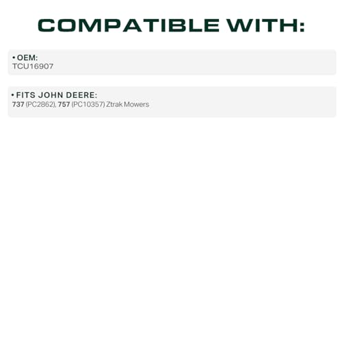 Image of UDC Parts TCU16907 PTO Belt Replacement for John Deere 757 737 Mid-Mount ZTrak Mowers /Aramid Cord / 115.30 inches