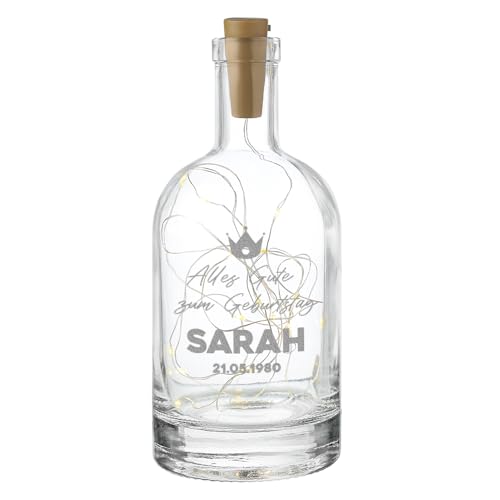 polar-effekt LED-Leuchtflasche mit personalisierter Wunschgravur - mit...